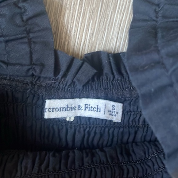Abercrombie and fitch smocked bodice size small- Black Ruffle long dress tank - Picture 4 of 8